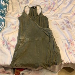 olive green romper
